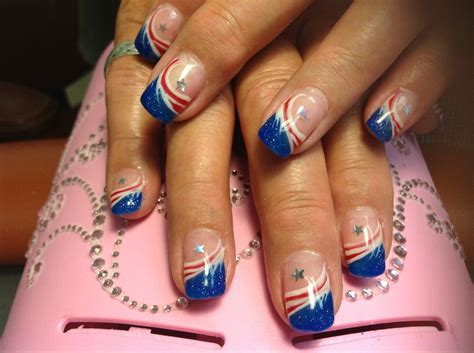 red white and blue nails easy|nail ideas for kids.